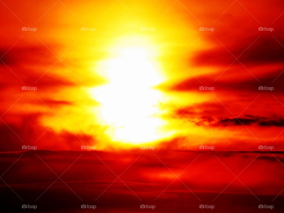 Beautiful sunset and clouds in Indiana 