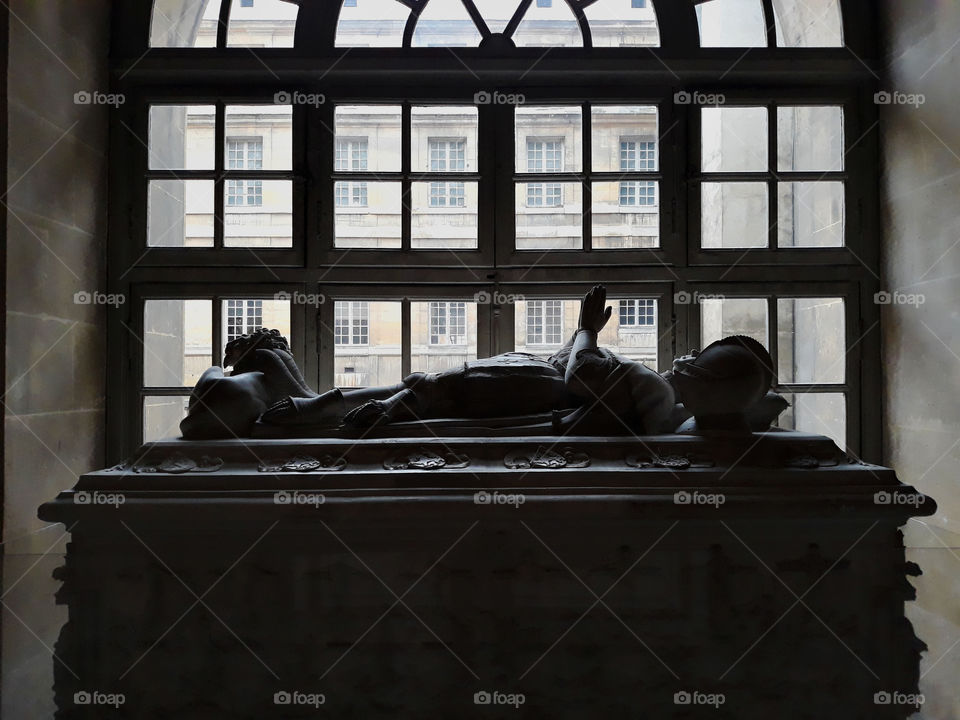 Sculpture in the Palace of Versailles.