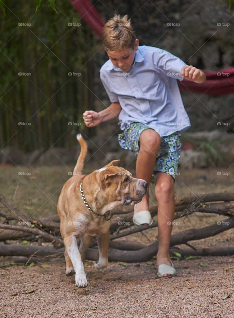 Jugando con mi mascota