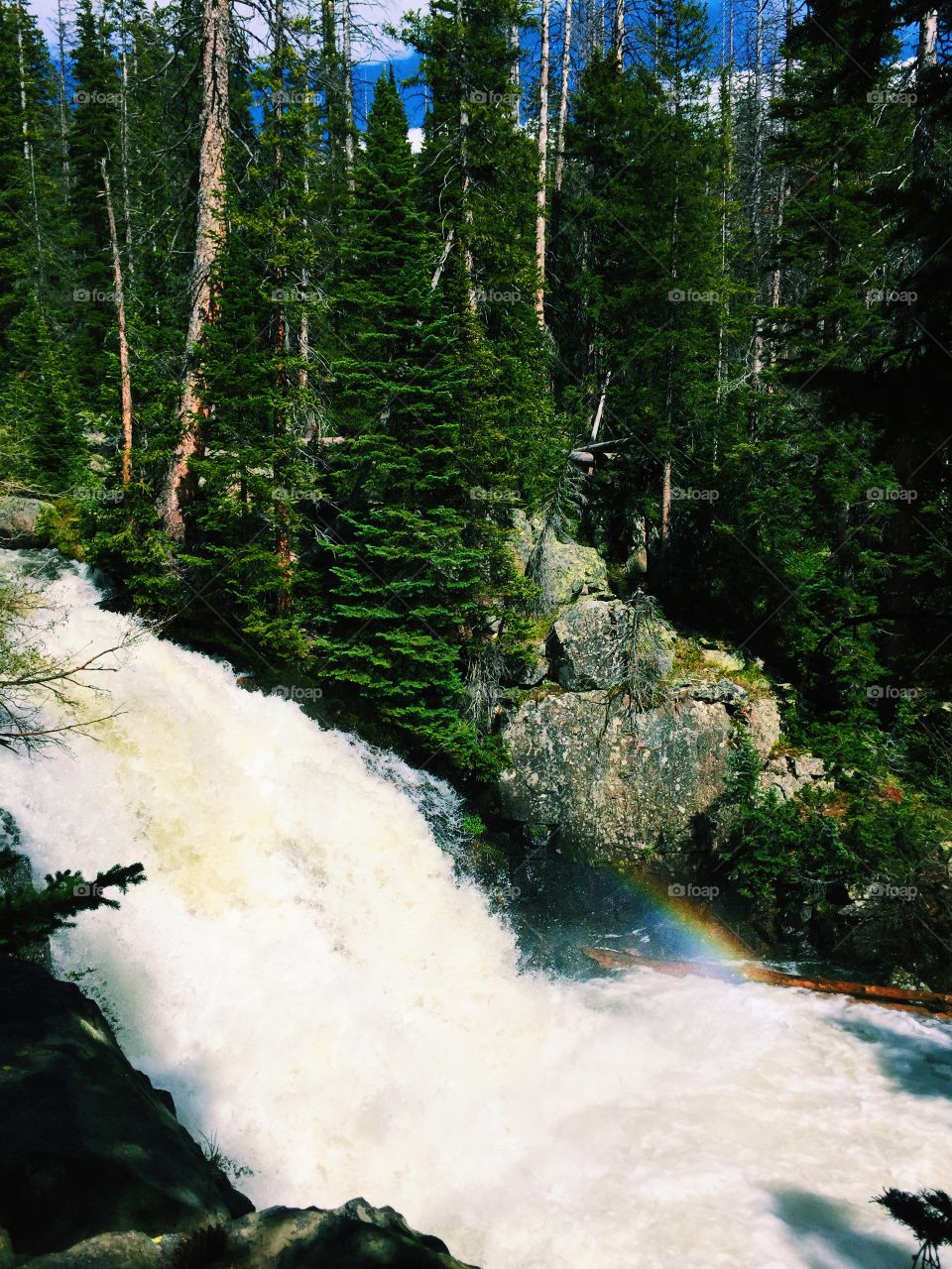 Waterfall in steamboat springs, Colorado