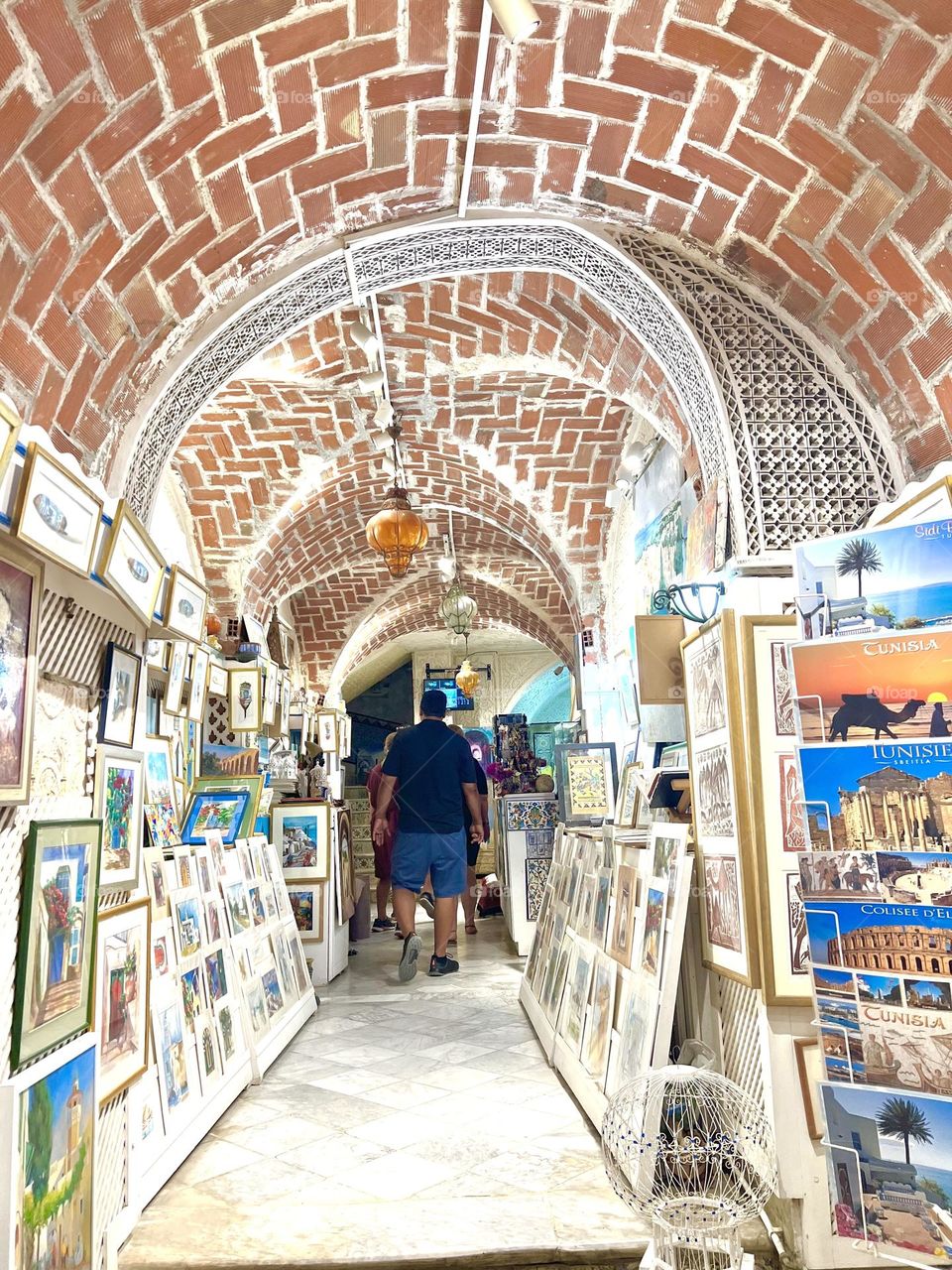 Beautiful cobblestone hallway