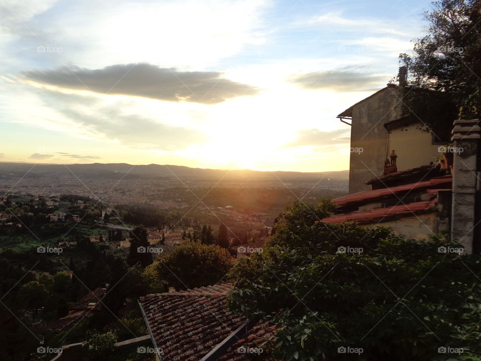 Sunrise above Tuscany