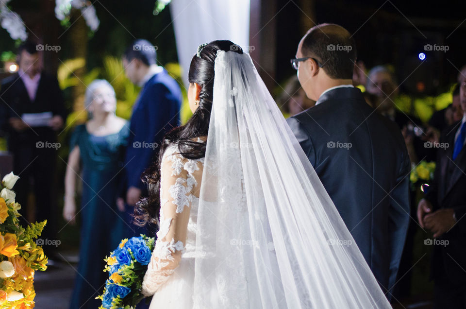 Bride and groom on the wedding 