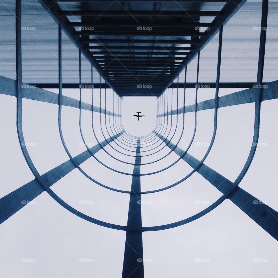 Low angle view of airplan