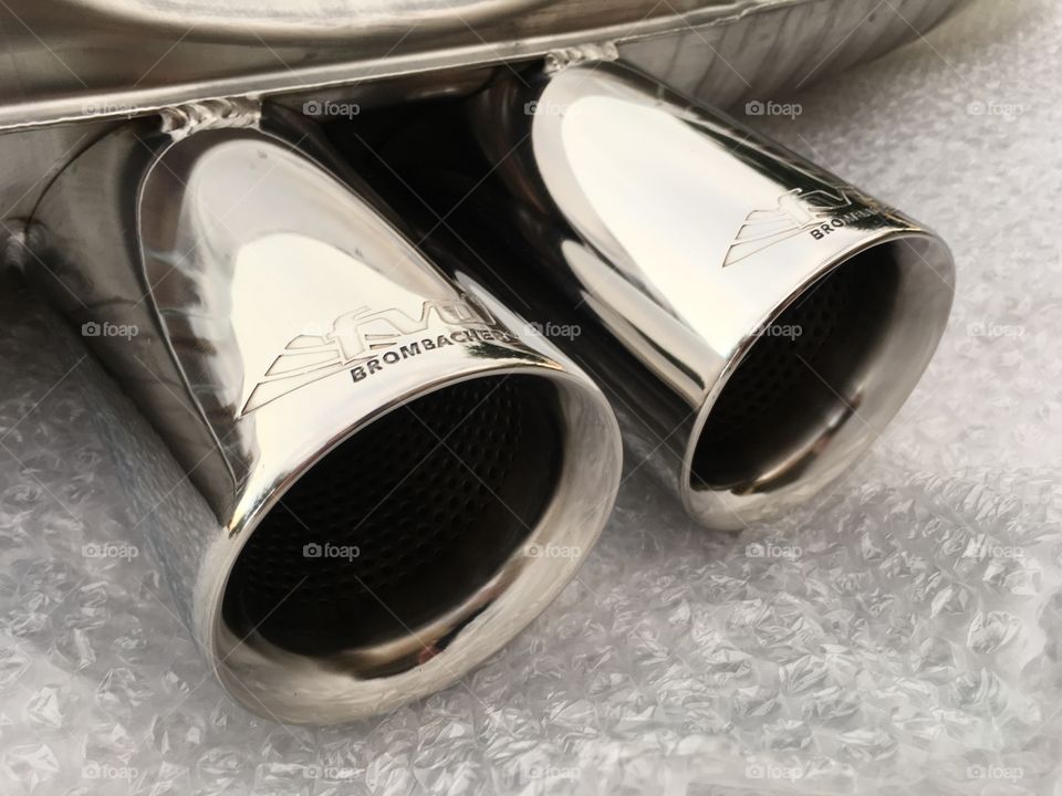 Chrome exhaust tips