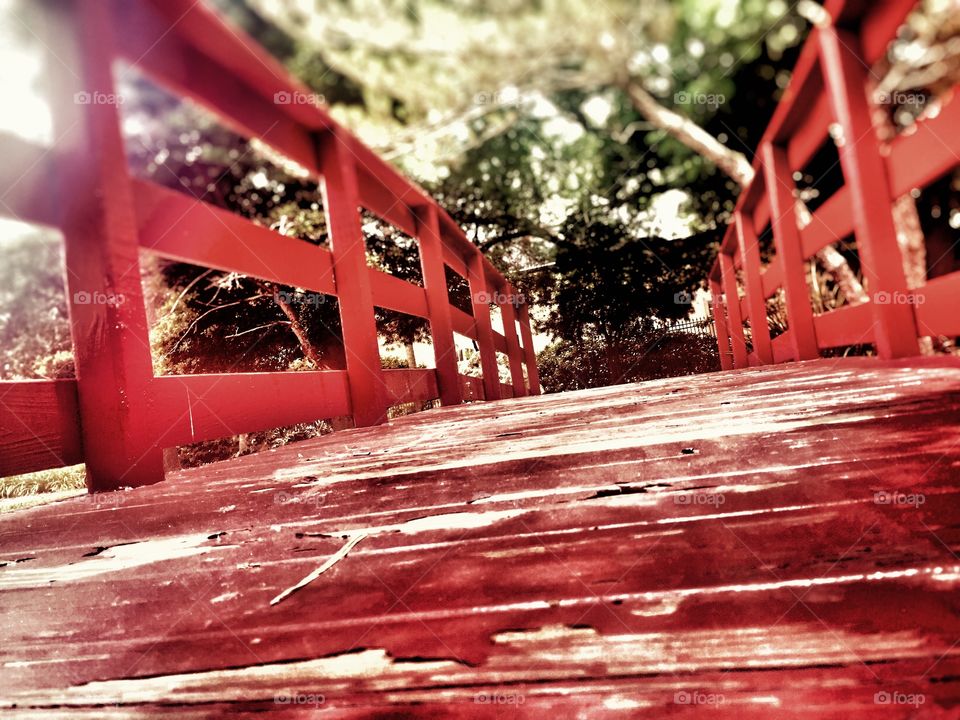 Bridge. A red bridge