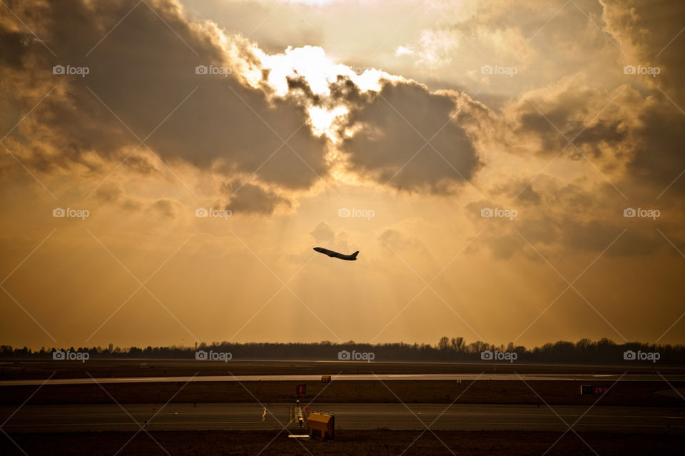 golden hour takeoff