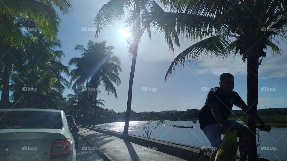 beautiful view of the river at Praia do Forte