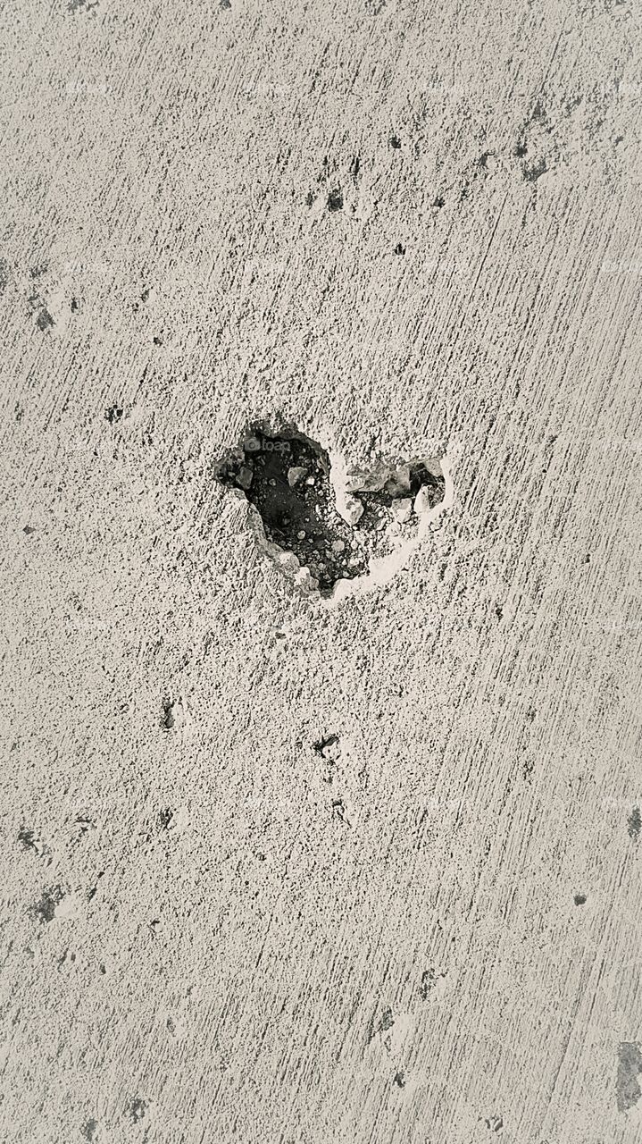 Heart shape on the ground