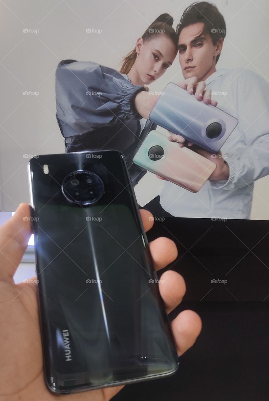 Huawei Y9a all colors poster and real