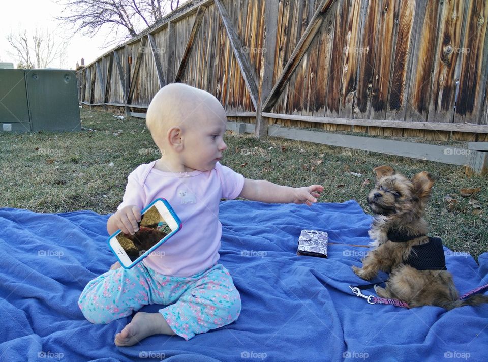 baby and the pooch