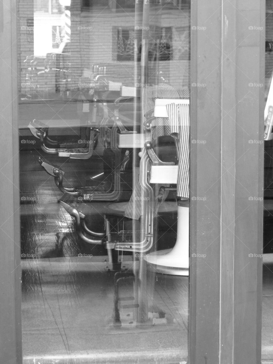 black and white barber shop chairs