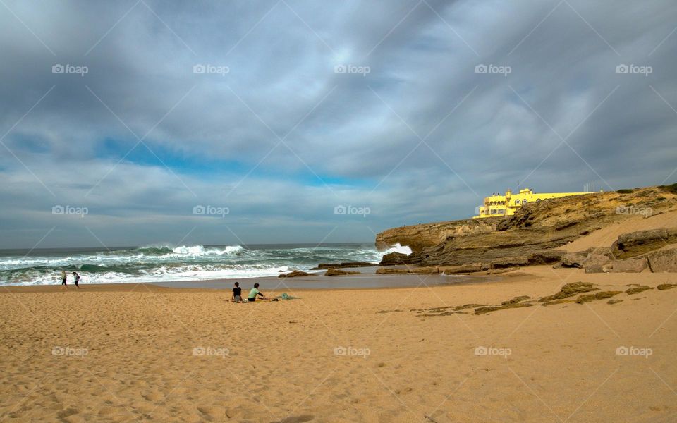 a winter day on the beach