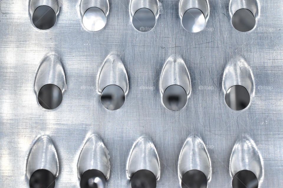 Grater closeup zoomed in 
