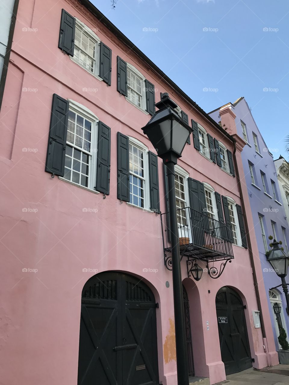 Rainbow row in Charleston 