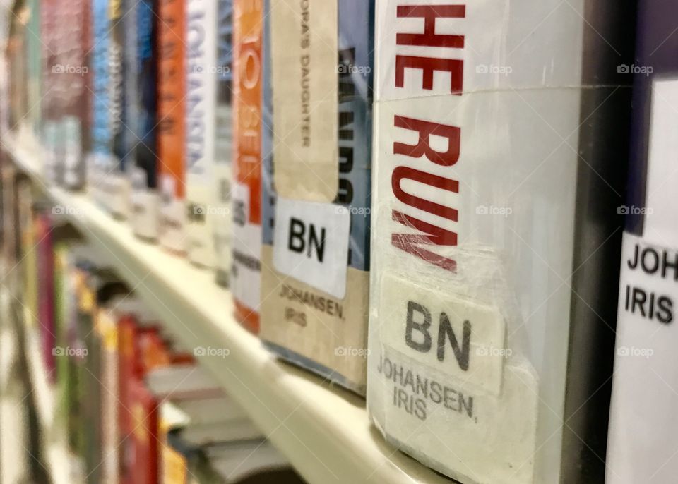 Library Books on a Shelf