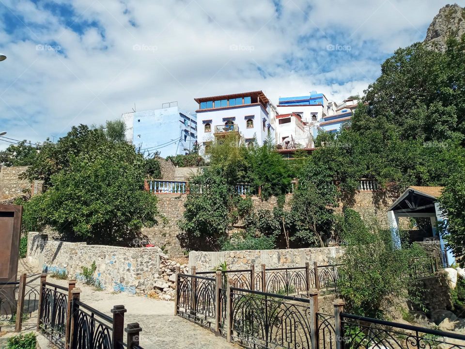 Portrait of chefchaouen city in morocco