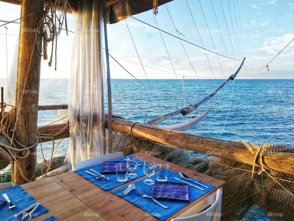 Restaurant on the Adriatic sea