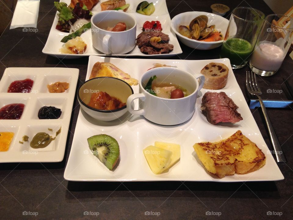 Breakfast buffet here in Hotel Piena Kobe!!!No.1 ♡