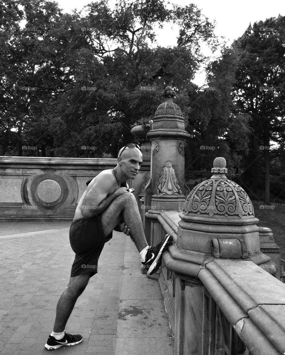 Exercising at Central Park