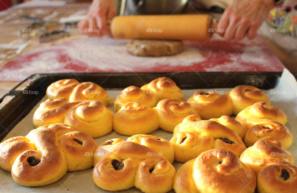 Christmas baking at home