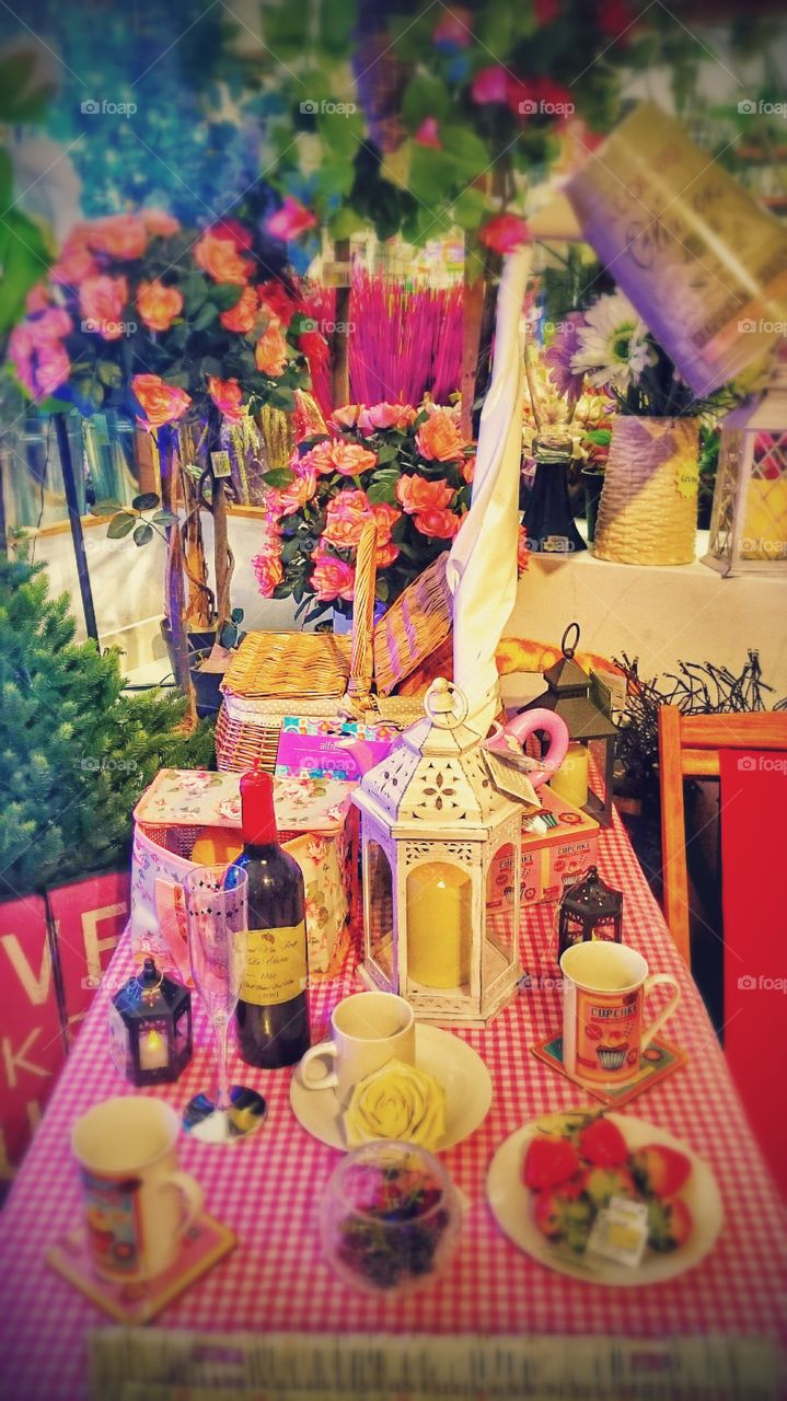 party table. store picnic area 