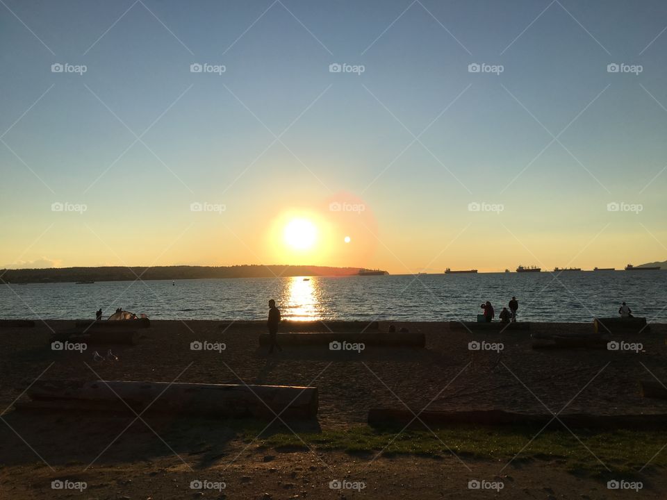 Sunset on the beach