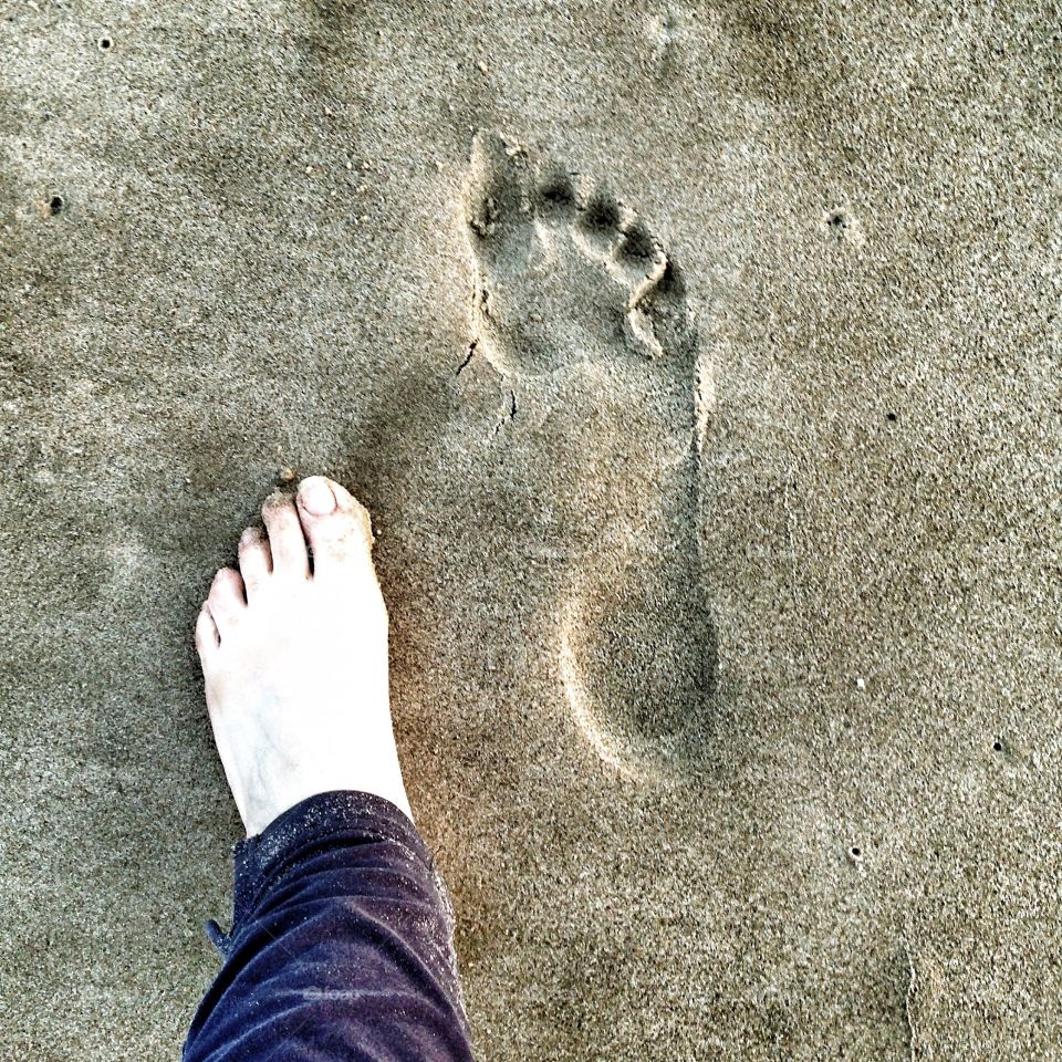 Foot, People, Sand, Beach, Footprint