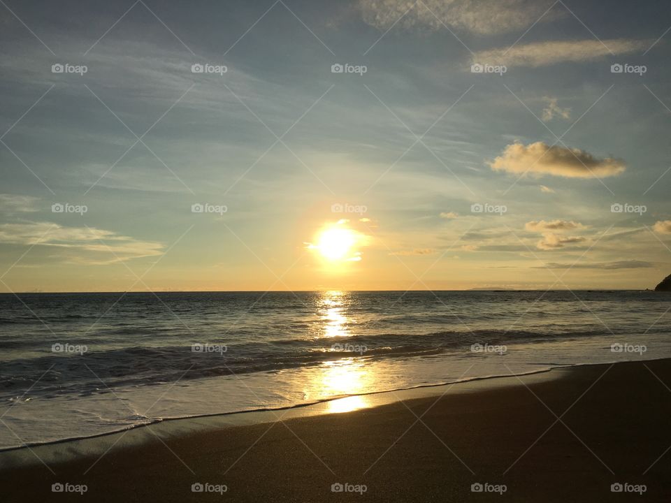 Sunset, Sun, Beach, Water, Dawn