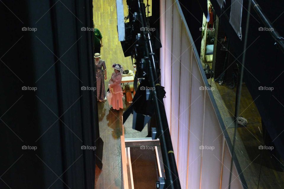 theater curtain-view from above