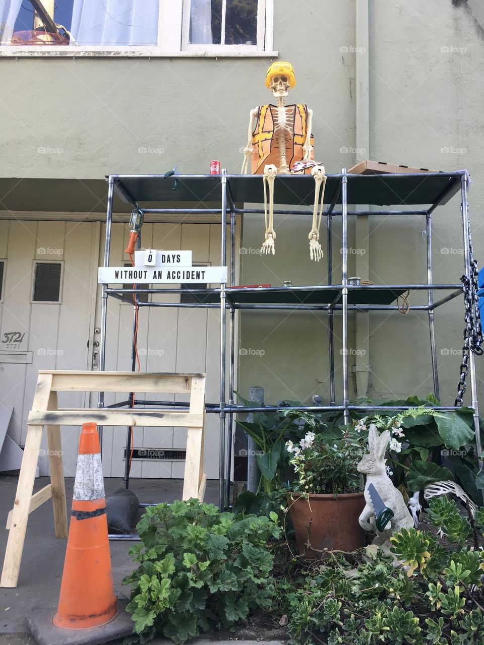 neighborhood streets at Halloween 