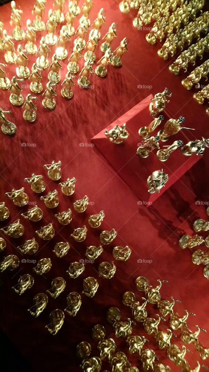 Gold chess set in Copenhagen