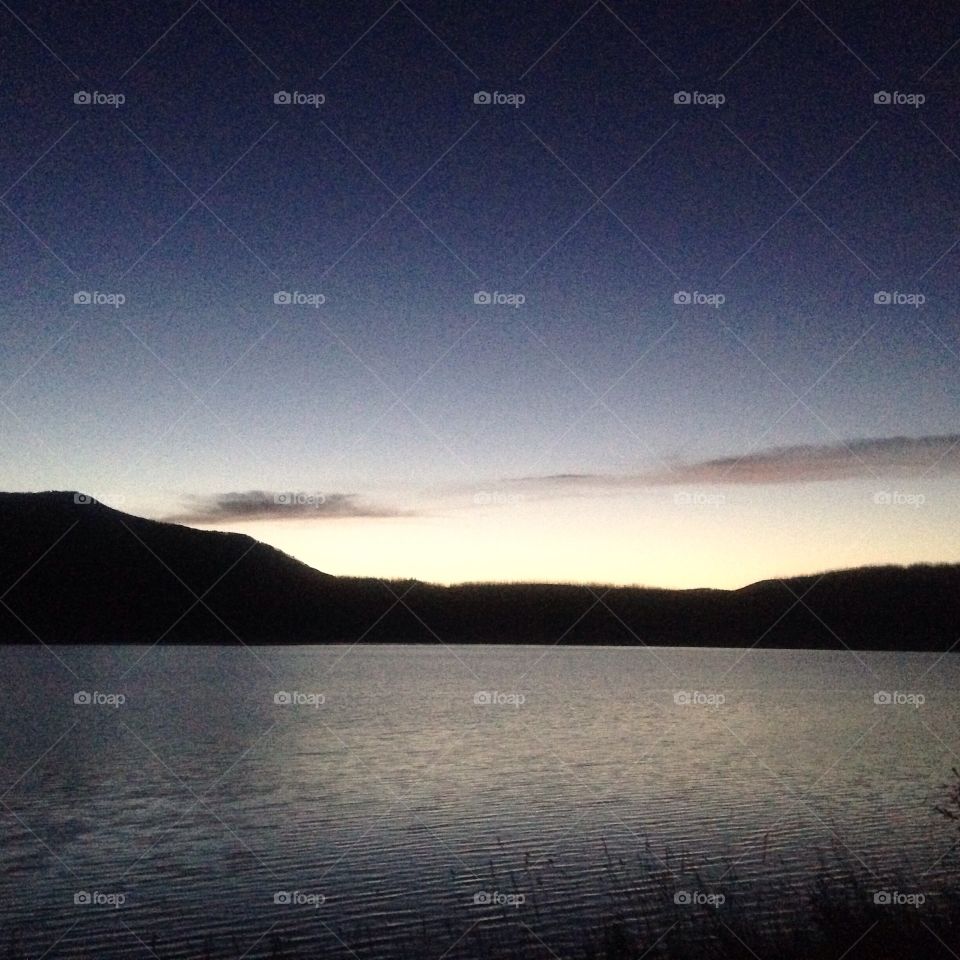 Lake McDonald at night. 