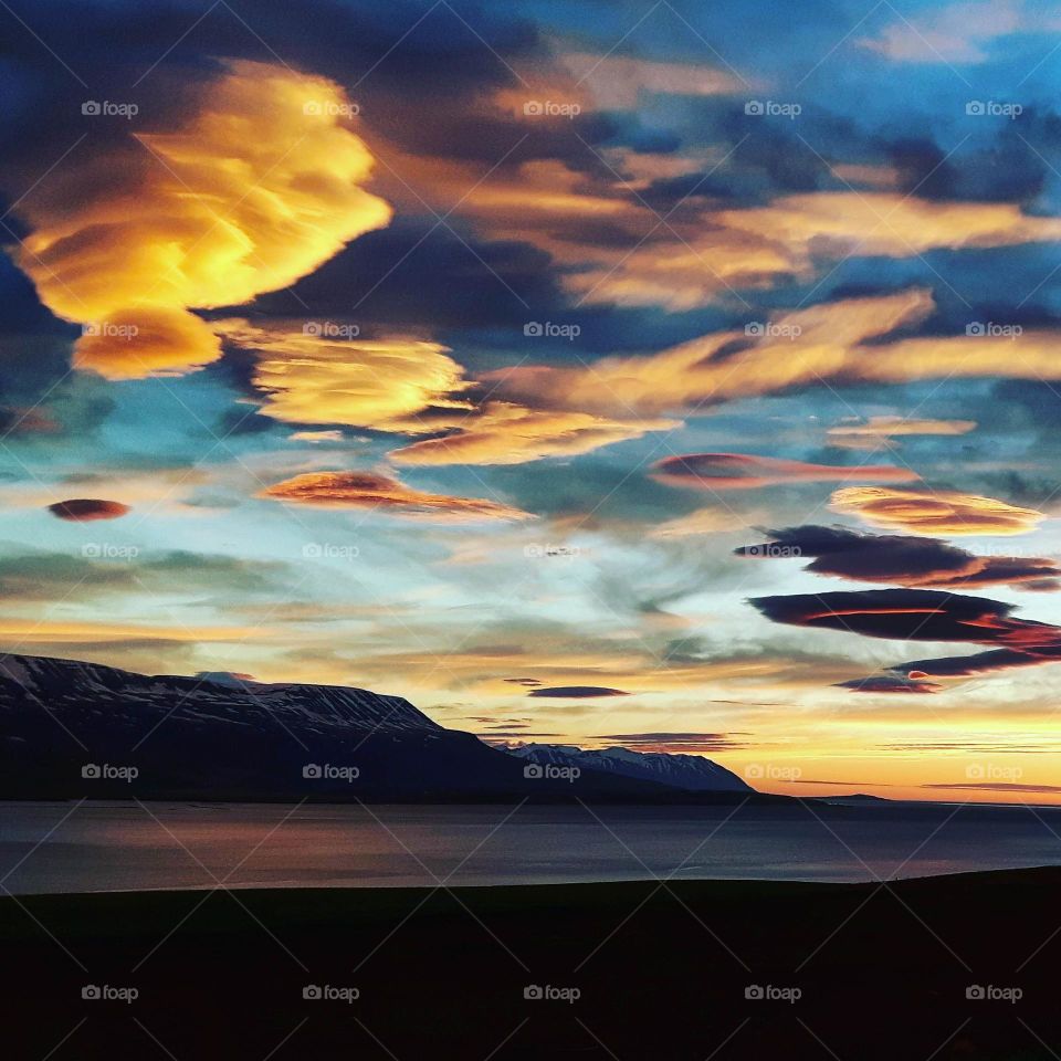 Magical summer night in Iceland