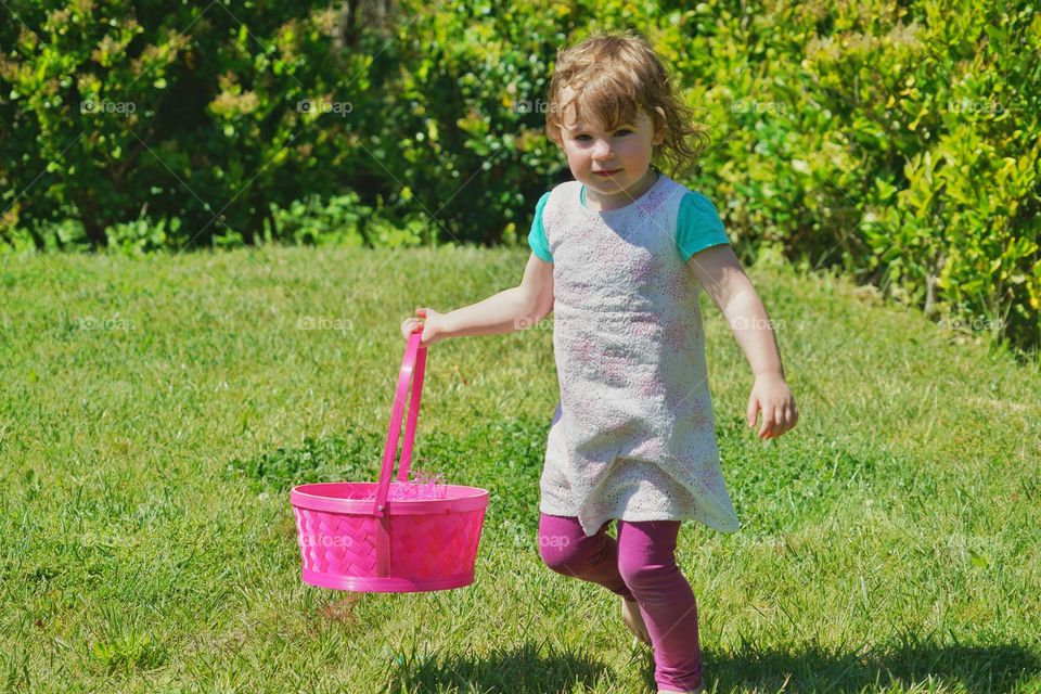 Young Girl With Easter Basket