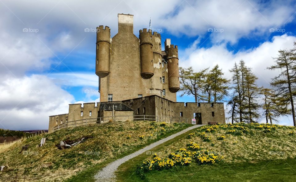 Historic Braemar Castle in the highlands of Scotland