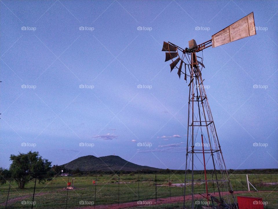 old broken windmill