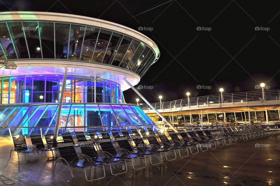 Cruise Ship at night