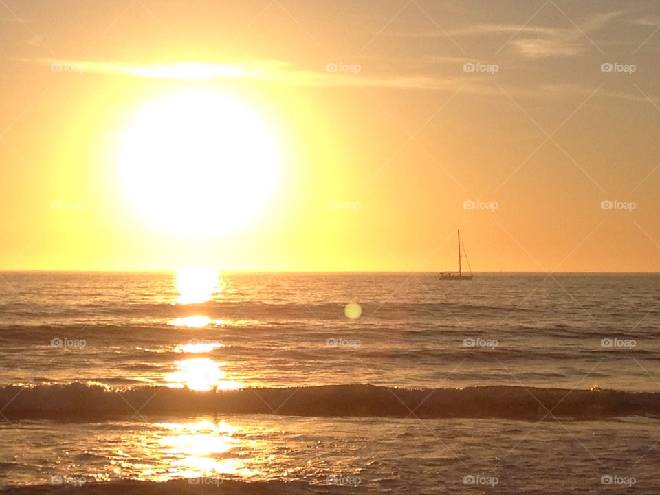 los angeles california beach sunset orange by stoneafriend