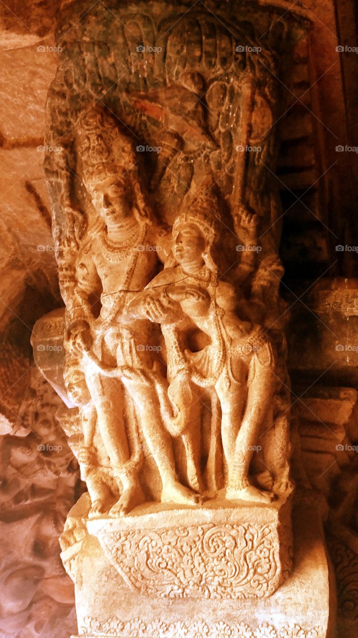 Badami cave sculptures