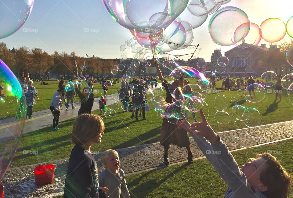 Bubbles in the park