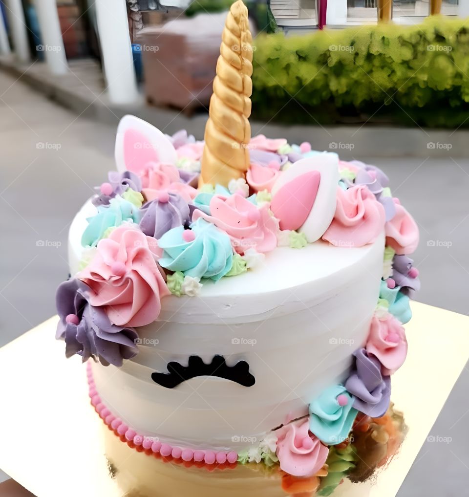 unicorn cake side