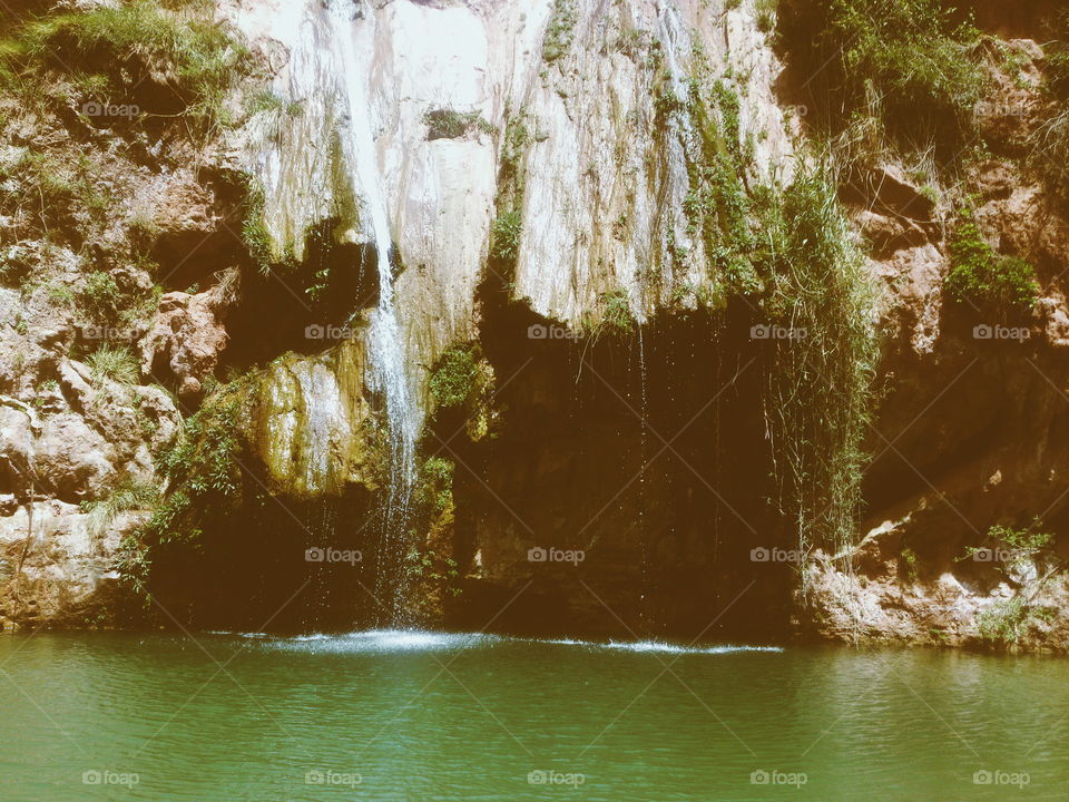 lake waterfall outsider Agadir city in Morocco
