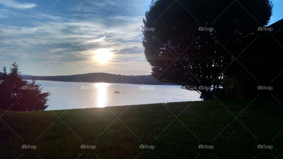 2 Men in a boat. I took this pic on July 19,2015 in the early morning . Lake Hopatcong New Jersey