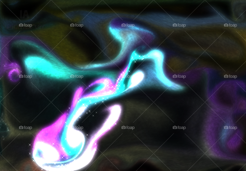 Glowing Fluids and Particles Art 3