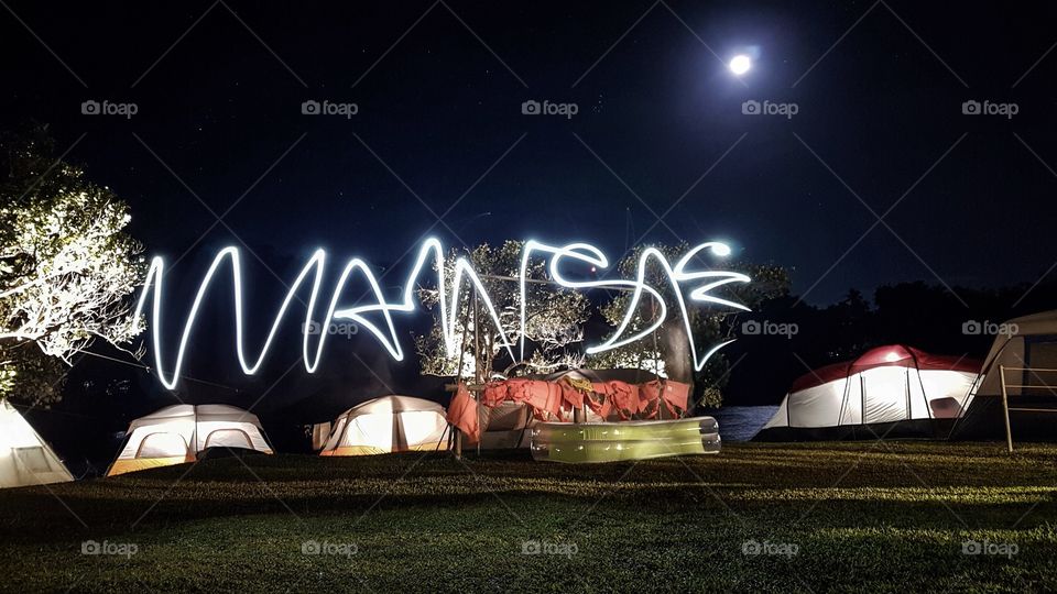 Why not write my name on this peaceful glamping night?