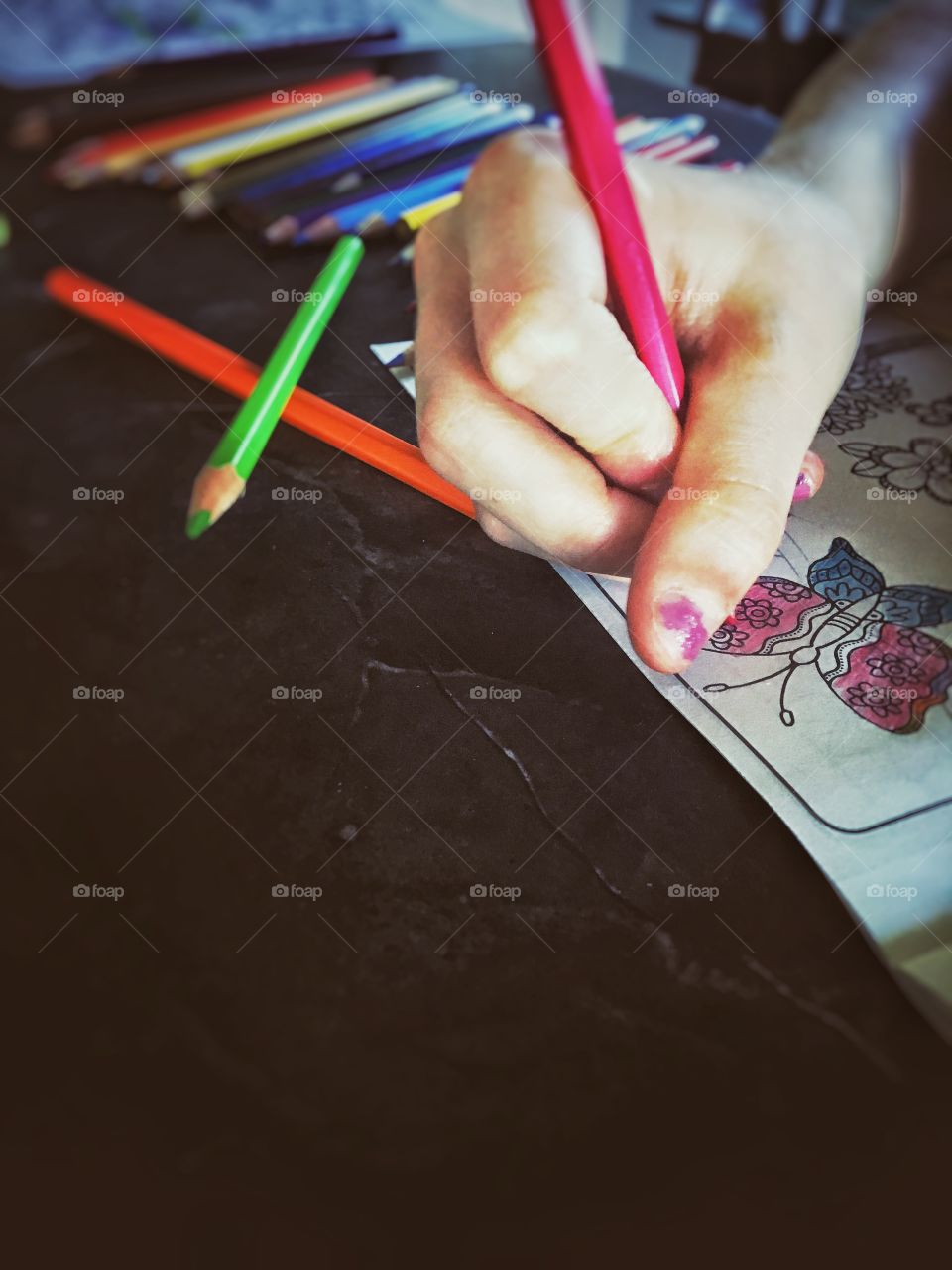 Hands at work to make a masterpiece 