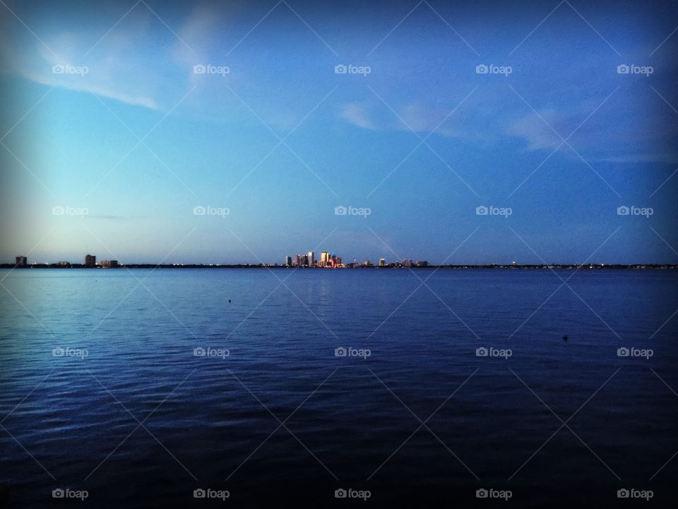 Tampa at sunset