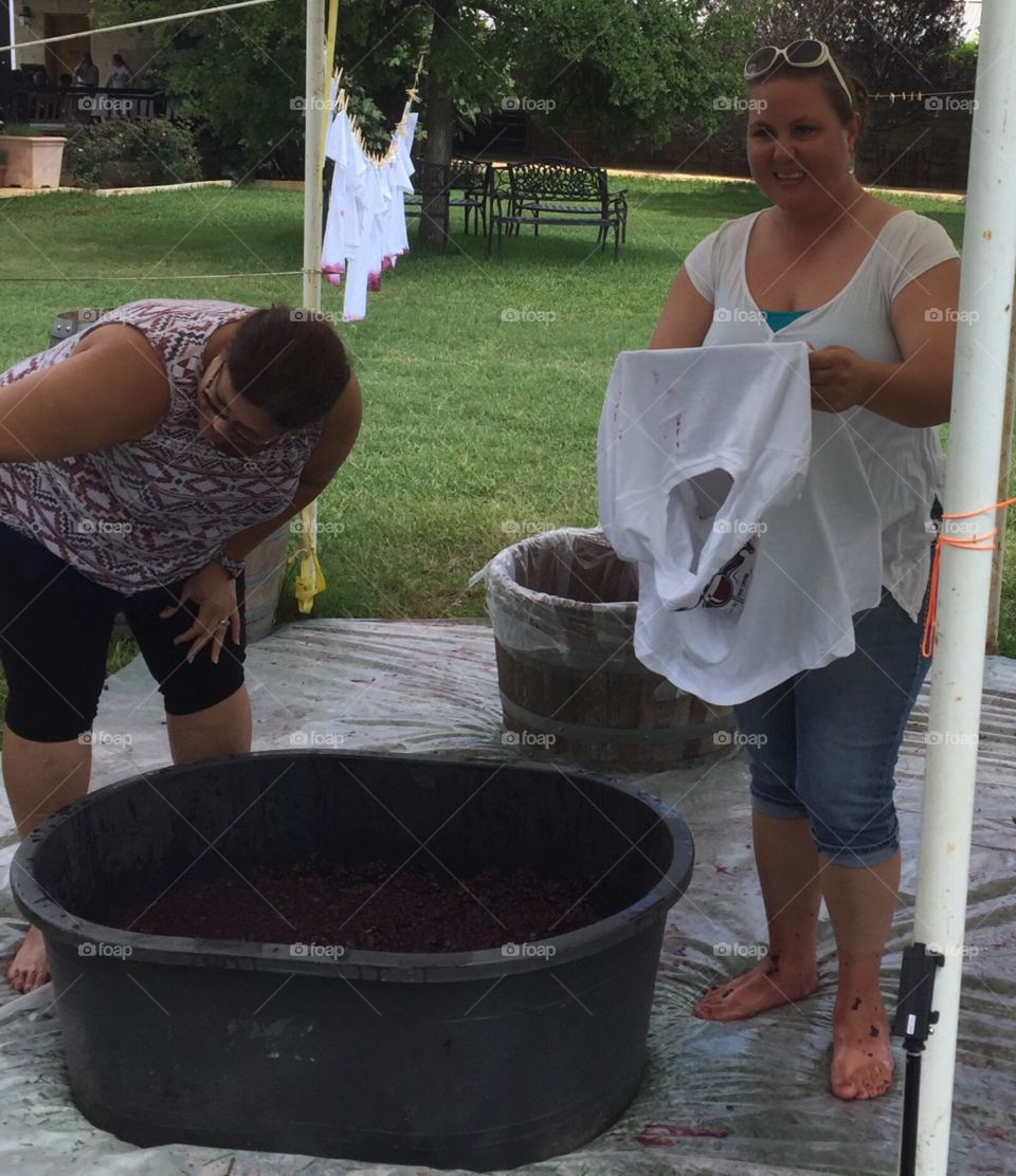 Grape stomping 
