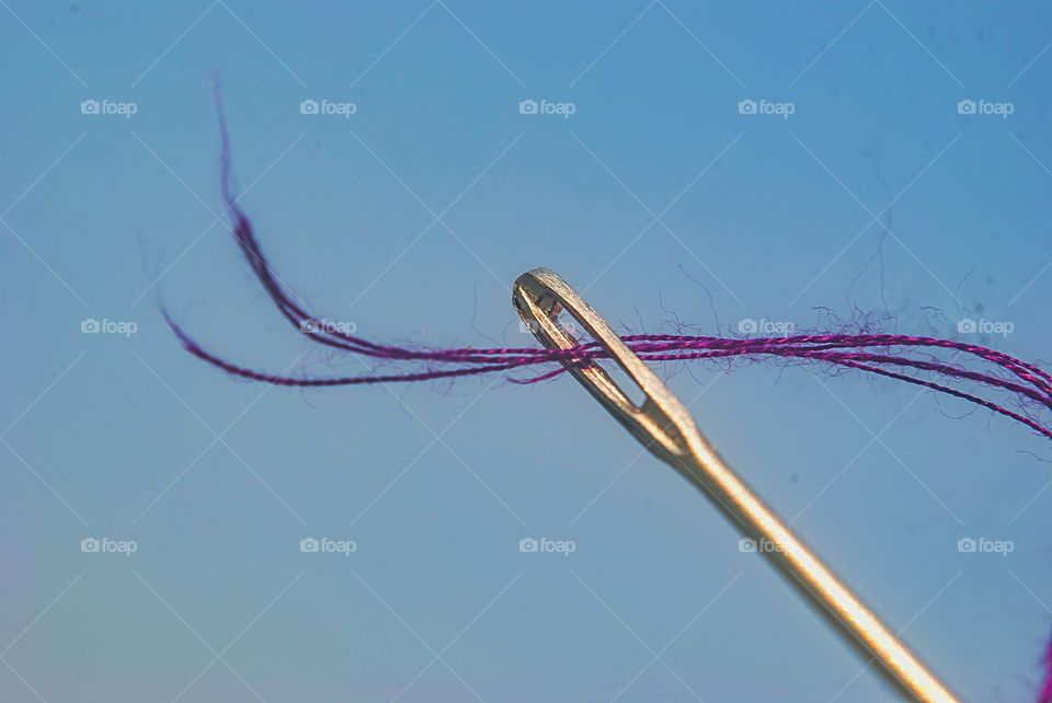 Thread in needle